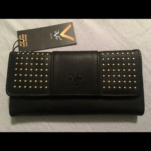 versace 1969 abbigliamento sportivo Handbags - NWT Versace 1969 sportivo black wallet